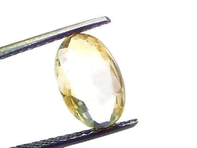 3.41 Ct IGI Certified Unheated Untreated Natural Ceylon Yellow Sapphire - Venus Gems