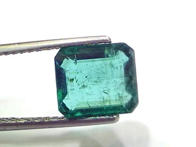 3.42 Ct GII Certified Untreated Natural Zambian Emerald Gemstone