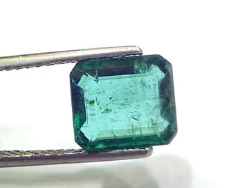 3.42 Ct GII Certified Untreated Natural Zambian Emerald Gemstone