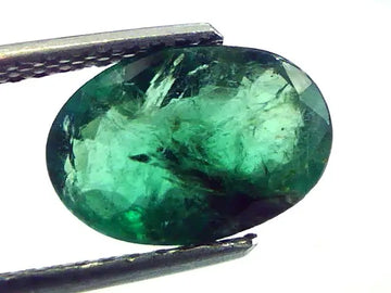 3.42 Ct Untreated Natural Zambian Green Emerald Panna Gemstone