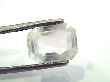 3.45 Ct Unheated Untreated Natural White Sapphire/Safed Pukhraj