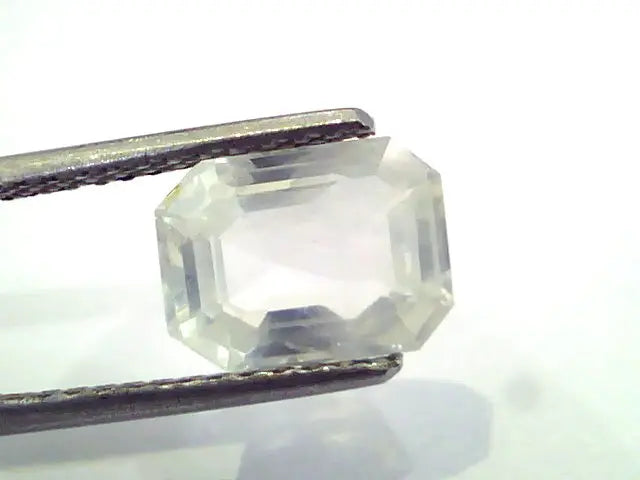 3.45 Ct Unheated Untreated Natural White Sapphire/Safed Pukhraj