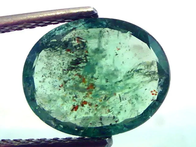 3.36 Ct Untreated Natural Zambian Green Emerald Panna Gemstone