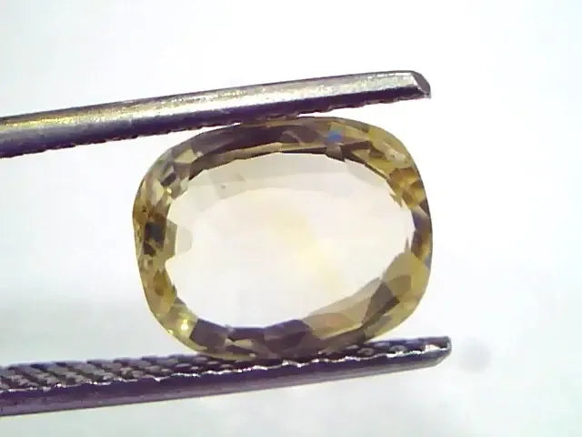 3.46 Ct GII Certified Unheated Untreated Natural Ceylon Yellow Sapphire - Venus Gems