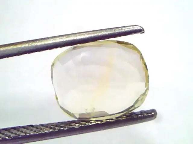 3.46 Ct GII Certified Unheated Untreated Natural Ceylon Yellow Sapphire - Venus Gems