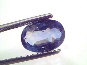 3.48 Ct 3.82 Ratti IGI Certified Unheated Untreated Natural Ceylon Blue Sapphire