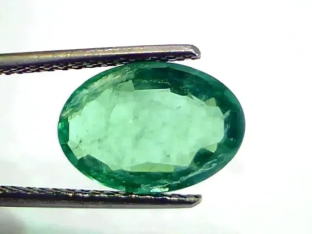 3.49 Ct GII Certified Untreated Natural Zambian Emerald Gemstone Panna AA - Venus Gems