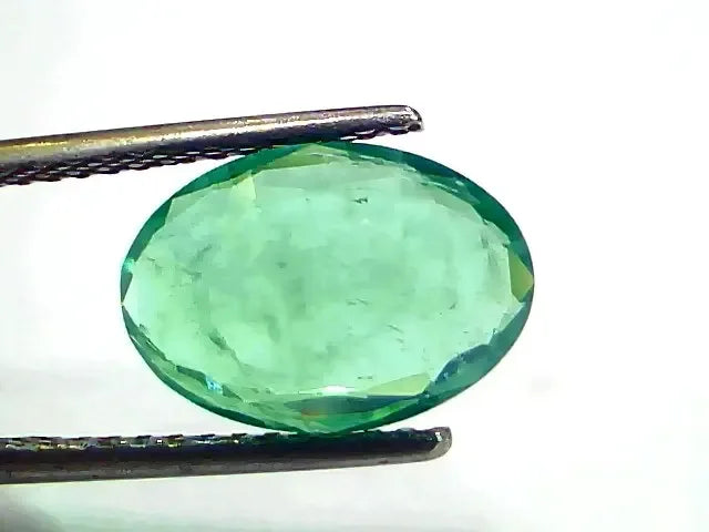 3.49 Ct GII Certified Untreated Natural Zambian Emerald Gemstone Panna AA - Venus Gems