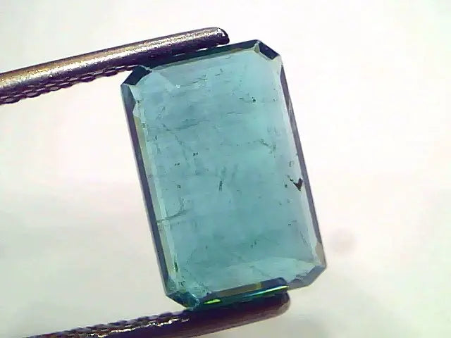 3.49 Ct Certified Untreated Natural Zambian Emerald Gemstone Panna