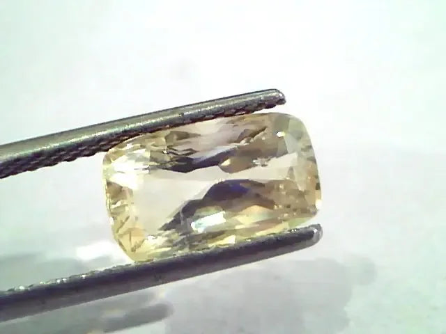 3.47 Ct Unheated Untreated Natural Ceylon Yellow Sapphire Gemstone - Venus Gems