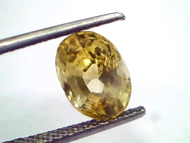 3.49 Ct GII Certified Unheated Untreated Natural Ceylon Yellow Sapphire