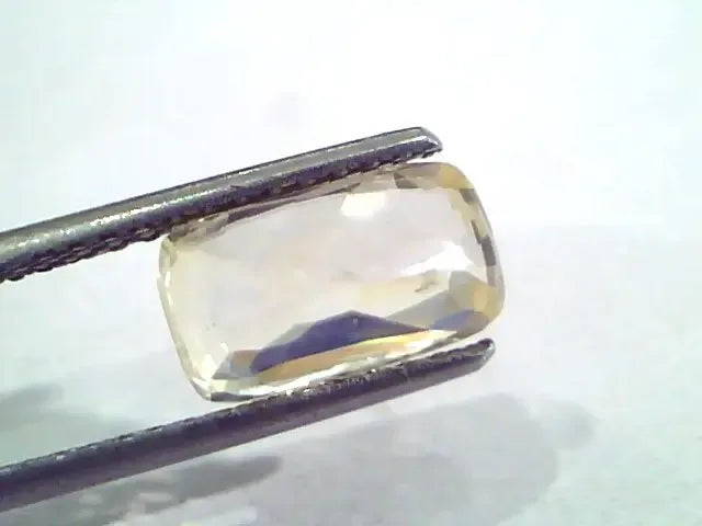 3.47 Ct Unheated Untreated Natural Ceylon Yellow Sapphire Gemstone - Venus Gems