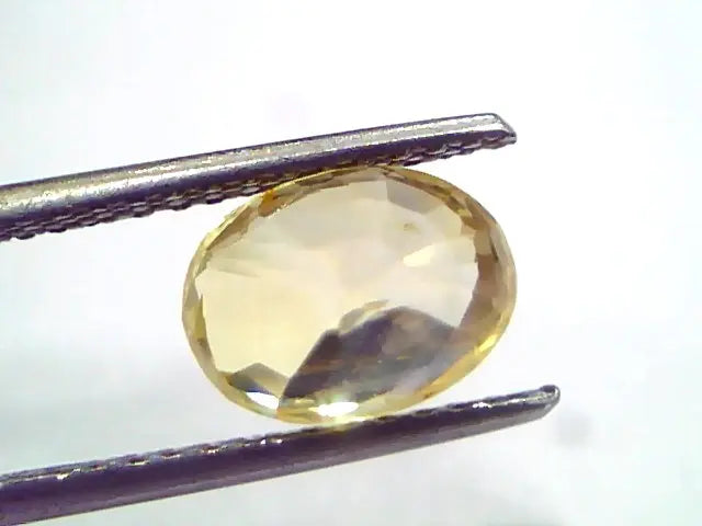 3.49 Ct GII Certified Unheated Untreated Natural Ceylon Yellow Sapphire