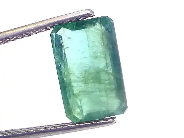 3.38 Ct Certified Untreated Natural Zambian Emerald Gemstone Panna - Venus Gems