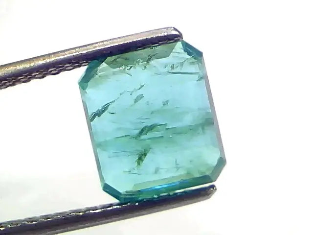 3.57 Ct Certified Untreated Natural Zambian Emerald Gemstone Panna