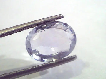 3.63 Ct Unheated Untreated Natural White Sapphire Gemstone