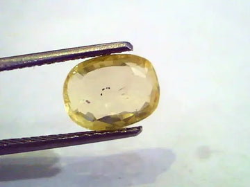 3.53 Ct Unheated Untreated Natural Ceylon Yellow Sapphire Pukhraj - Venus Gems