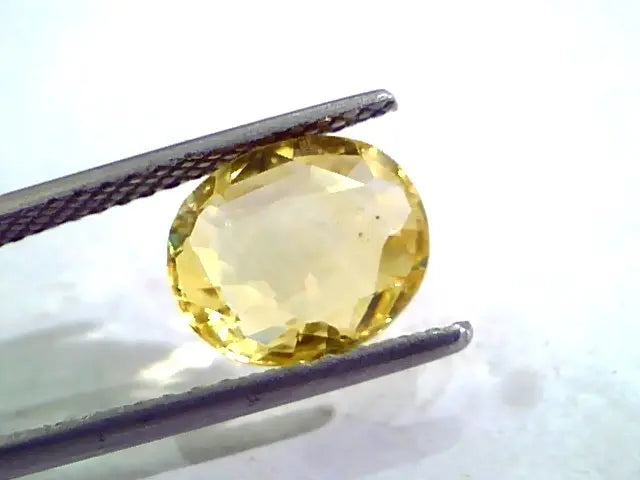 3.50 Ct Unheated Untreated Natural Ceylon Yellow Sapphire AAA