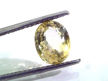 3.50 Ct Unheated Untreated Natural Ceylon Yellow Sapphire Stone