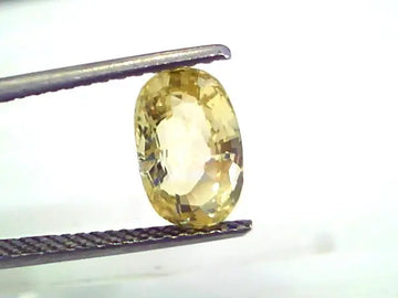 3.49 Ct 6 Ratti Unheated Untreated Natural Ceylon Yellow Sapphire