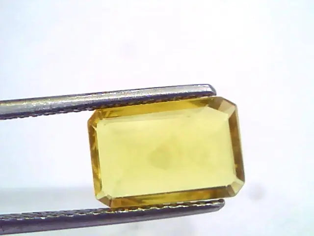 3.53 Ct Natural Yellow Sapphire Pukhraj Jupiter Gemstone(Heated)