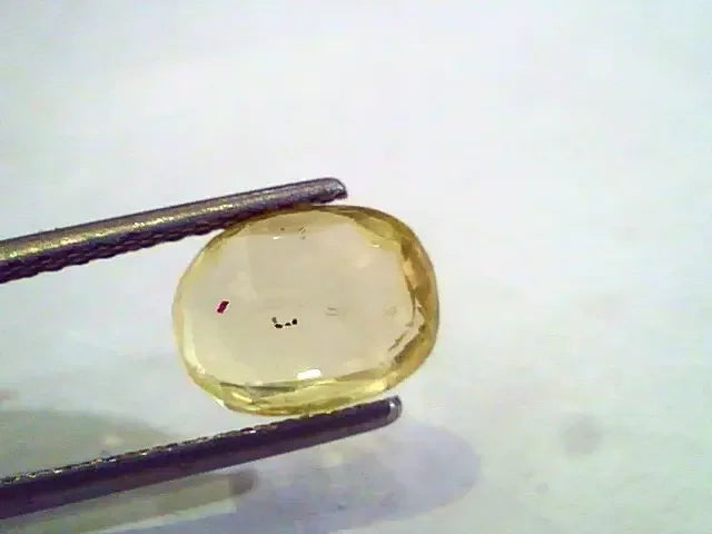 3.53 Ct Unheated Untreated Natural Ceylon Yellow Sapphire Pukhraj - Venus Gems