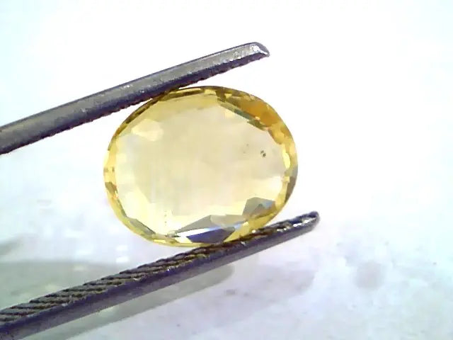 3.50 Ct Unheated Untreated Natural Ceylon Yellow Sapphire AAA