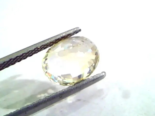 3.50 Ct Unheated Untreated Natural Ceylon Yellow Sapphire Stone