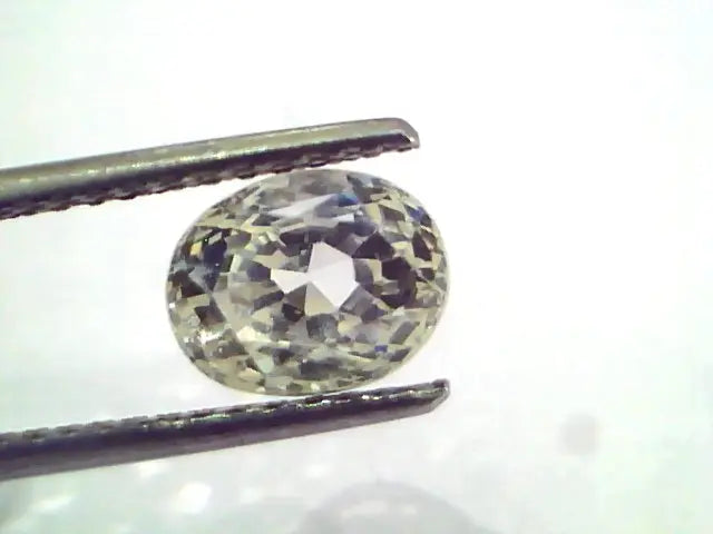 3.51 Ct Unheated Untreated IGI Certified Natural Ceylon White Sapphire