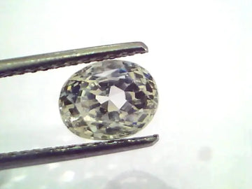 3.51 Ct Unheated Untreated IGI Certified Natural Ceylon White Sapphire