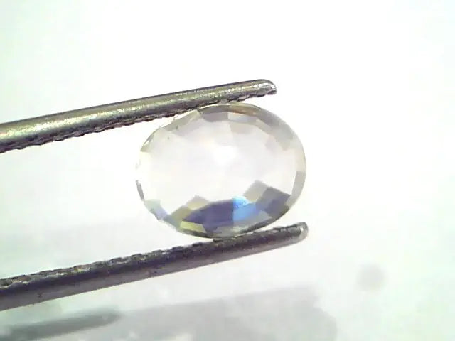 3.51 Ct Unheated Untreated IGI Certified Natural Ceylon White Sapphire