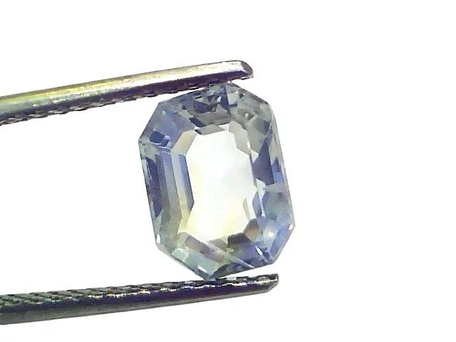 3.51 Ct GII Certified Unheated Untreated Natural Ceylon White Sapphire - Venus Gems