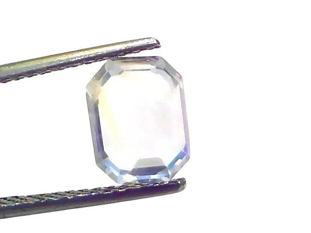 3.51 Ct GII Certified Unheated Untreated Natural Ceylon White Sapphire - Venus Gems