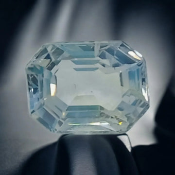 3.51 Ct GII Certified Unheated Untreated Natural Ceylon White Sapphire - Venus Gems