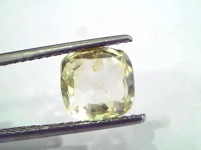 3.52 Ct Unheated Untreated Natural Ceylon Yellow Sapphire Pukhraj - Venus Gems