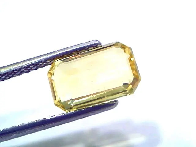 3.51 Ct IGI Certified Unheated Untreated Natural Ceylon Yellow Sapphire AAA