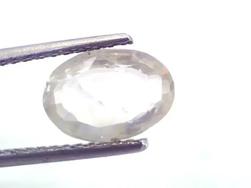 3.52 Ct Unheated Untreated Natural White Sapphire Gemstone