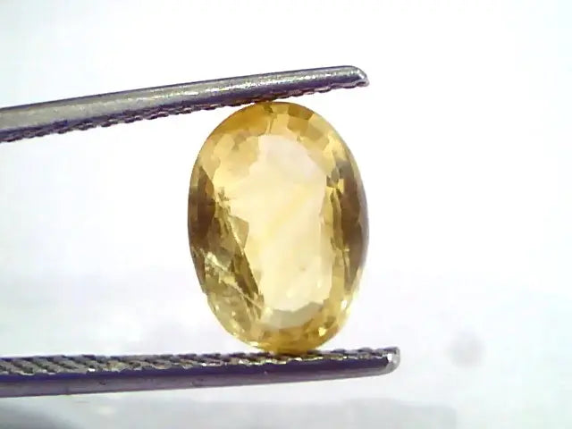 3.52 Ct IGI Certified Unheated Untreated Natural Ceylon Yellow Sapphire