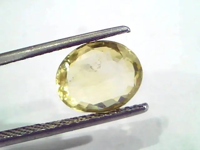3.57 Ct Unheated Untreated Natural Ceylon Yellow Sapphire Pukhraj