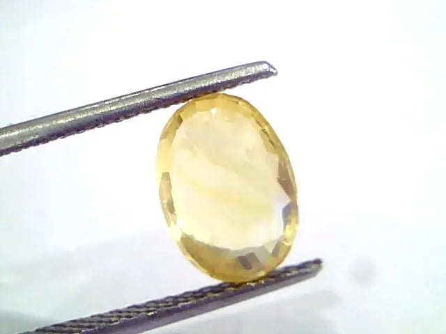 3.52 Ct IGI Certified Unheated Untreated Natural Ceylon Yellow Sapphire