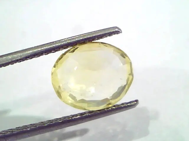 3.57 Ct Unheated Untreated Natural Ceylon Yellow Sapphire Pukhraj