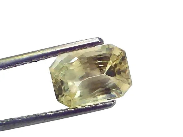 3.52 Ct IGI Certified Unheated Untreated Natural Ceylon Yellow Sapphire - Venus Gems