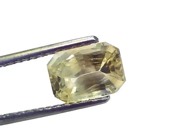 3.52 Ct IGI Certified Unheated Untreated Natural Ceylon Yellow Sapphire - Venus Gems