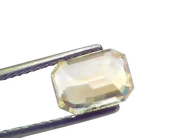 3.52 Ct IGI Certified Unheated Untreated Natural Ceylon Yellow Sapphire - Venus Gems