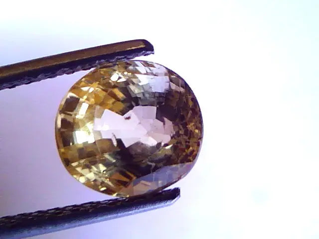 3.43 Ct Unheated Untreated Natural Ceylon Yellow Saphire Pukhraj