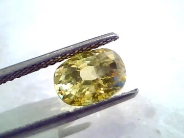 3.53 Ct Unheated Untreated Natural Ceylon Yellow Sapphire Gems