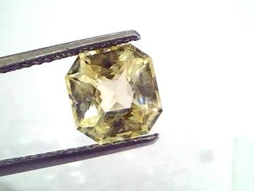 3.53 Ct IGI Certified Unheated Untreated Natural Ceylon Yellow Sapphire