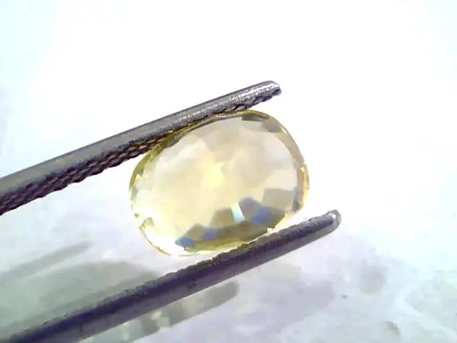 3.53 Ct Unheated Untreated Natural Ceylon Yellow Sapphire Gems