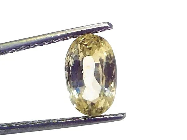 3.53 Ct IGI Certified Unheated Untreated Natural Ceylon Yellow Sapphire - Venus Gems