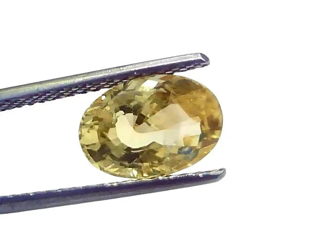 3.53 Ct IGI Certified Unheated Untreated Natural Ceylon Yellow Sapphire - Venus Gems